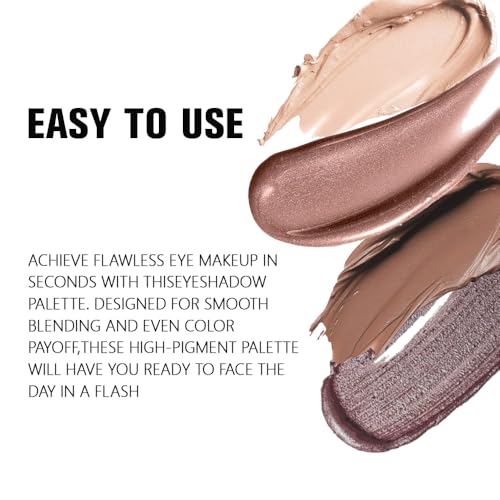 Creamy Eyeshadow Palette - Matte & Shimmer Nude Brown