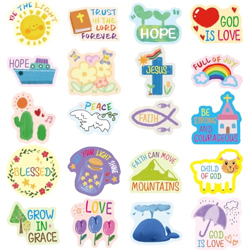 Fancy Land 140Pcs Religious Tattoos for Kids Temporary Christian Easter Tattoo Sheets Individual Bible Verse Body Sticker Costume Accessories for Catholic Party Decoration Favors Sunday School Crafts