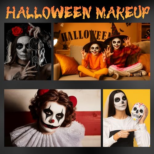 Red Black White Face Paint Set | Halloween Clown Makeup Kit