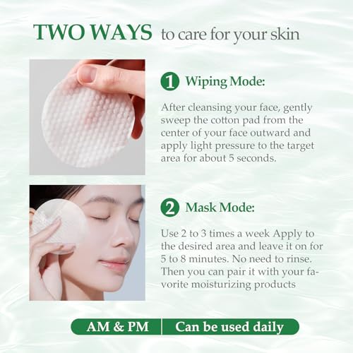 Toner Pads - with Centella Asiatica Extract and Collagen, Improves Uneven Skin Tone & Deep Hydration, Targets Dark Spots and Dull Skin, Ideal for All Skin Types - 70 Pads