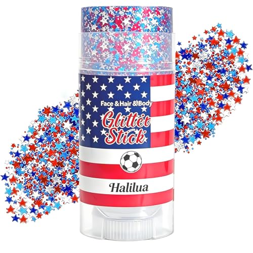 Patriotic Red White Blue Glitter Stick for Face & Body