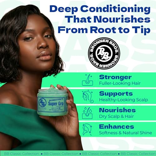 Bronner Bros BB Super Gro Max Hair Grease, 6 oz