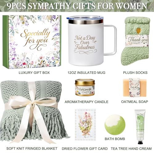 Self Care Gift Basket for Women | 9-Piece Spa Set