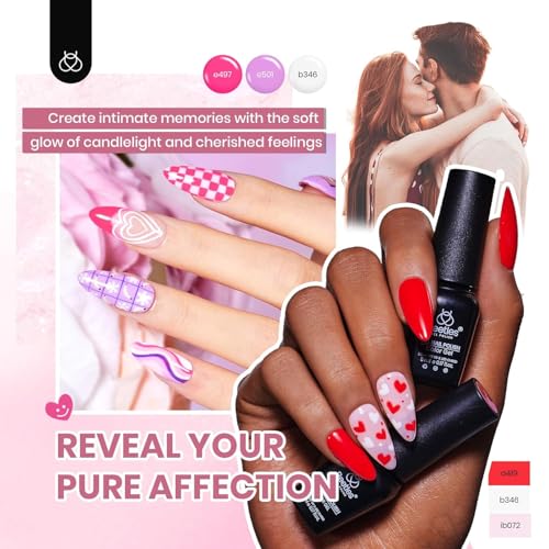 Beetles 85 Pcs Gel Nail Kit with UV Lamp, 55 Color Gel Polish Set - 11 Color Outfit