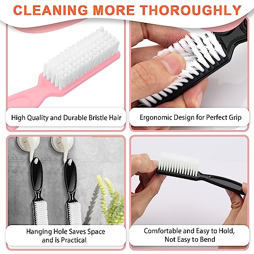 8 Pack Nail Brush for Fingernail and Toenail Cleaning with Handle - Manicure & Pedicure Tools