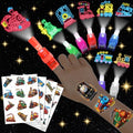 72 PC Train Party Favors Set: LED Finger Lights & Tattoos