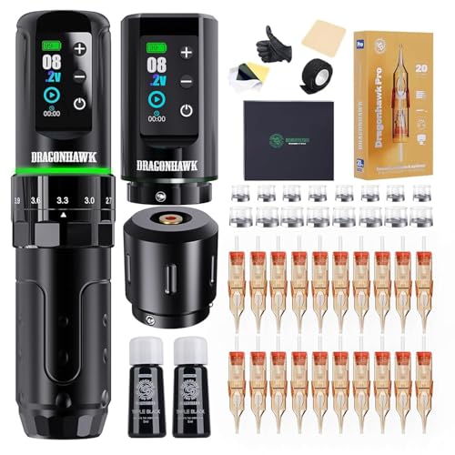 Dragonhawk L3 Wireless Tattoo Kit – Beginner Pen Machine