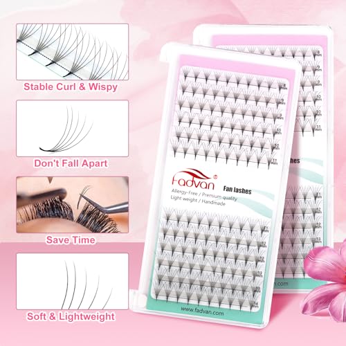 FADVAN 5D Premade Lash Fans 0.07 - 120PCS Volume Extensions
