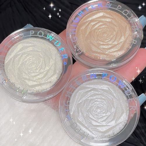 Pearl White Highlighter Makeup Palette - Shimmer Glitter Powder
