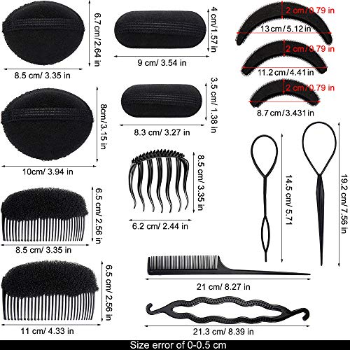 16-Piece Hair Bump Sponge & Styling Tools Set