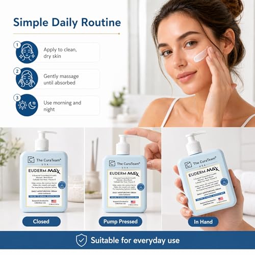 Ceramide Face & Body Moisturizer with Hyaluronic Acid & Colloidal Oatmeal - Non-Greasy Hydrating Barrier Repair Cream, 6.76 fl oz