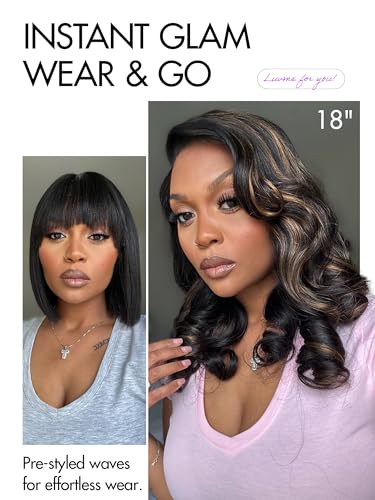 LUVME HAIR 100% Human Hair Loose Wave Lace Front Wig 12"
