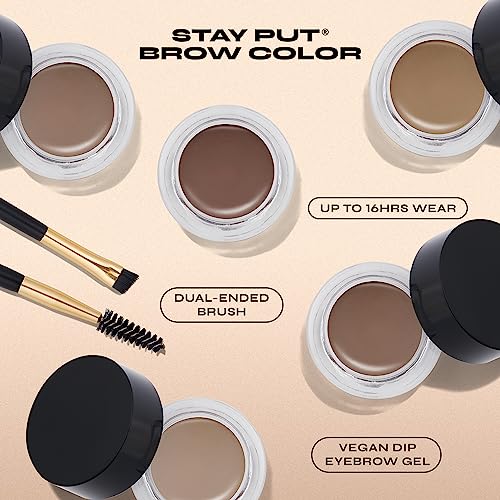 Milani Stay Put Brow Color Dark Brown - Waterproof Eyebrow Gel
