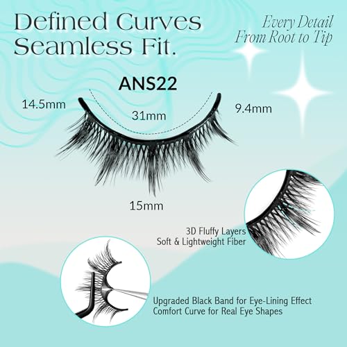 BEPHOLAN Self-Adhesive Manga Eyelashes 5 Pairs - No Glue Needed