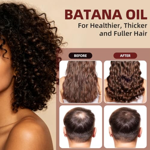 LOVAYON Batana Hair Mask with Silk Protein & Coffee Extract - 8.2 oz