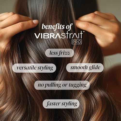 Value Bundle: Vibrastrait Pro Vibrating Flat Iron, 1-inch with Travel Case & Travel Size Cloud 9 Restoring Shampoo & Restoring Conditioner, 3 Fl Oz | Professional Hair Styling Tools