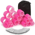 24Pc Self-Grip Hair Rollers Set with 4 Sizes & Clips