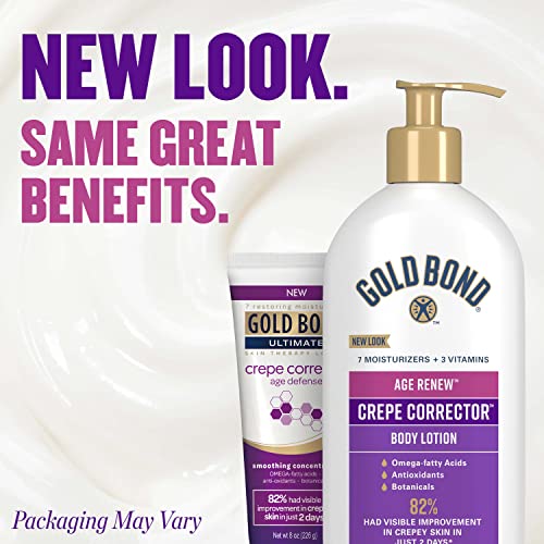 Gold Bond Age Renew Crepe Corrector Body Lotion, Replenishing & Smoothing Formula, Crepe Corrector Body Lotion, 14 oz