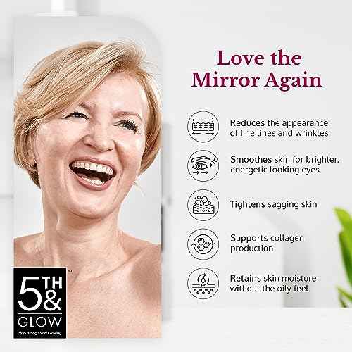 5th & Glow Lumiace Eye Wrinkle Cream for Women, Eye Firming Cream for Sagging Skin and Crows Feet, Under Eye Cream for Puffiness and Bags, Reduces the Appearance of Fine Lines and Wrinkles, 0.5 oz