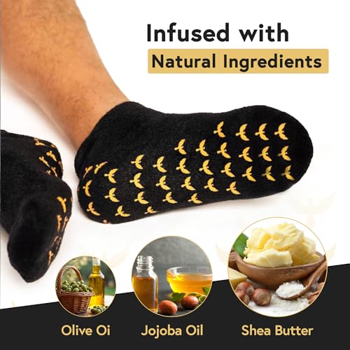 Moisturizing Gel Socks for Men XL - 2 Pairs Spa Socks for Cracked Heels
