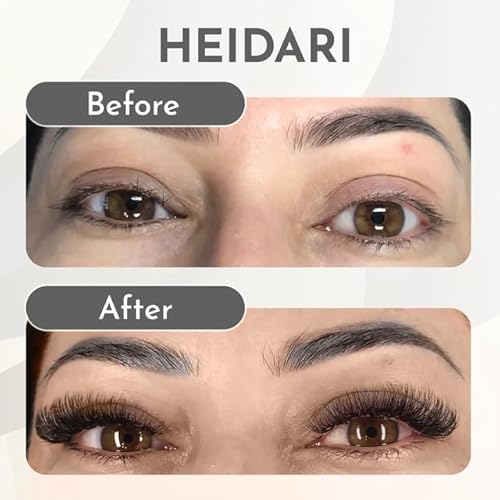 Heidari Handcraft Promade Eyelashes Extension Ideal for Professional Lash Salon, Collection 3D-20D, C CC D DD Curl, Thickness 0.03~0.1mm, Length 8-20mm, Long Lasting,Easy Application 12D-0.03 D 11 mm