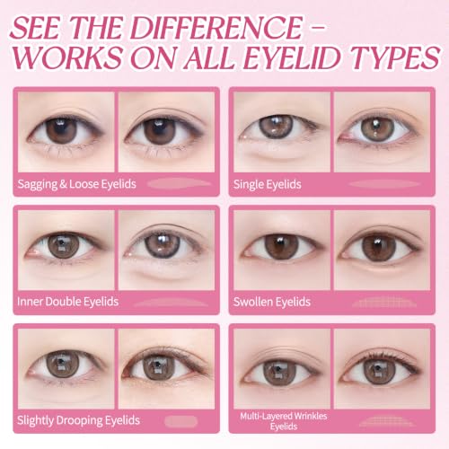 Invisible Eyelid Tape for Hooded Eyes - 96 Ultra-Thin Lifter Strips