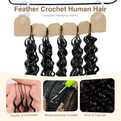 DRESSMAKER 14-Inch Water Wave Human Crochet Hair - 60g Lightweight & No Itch