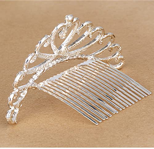 SUKPSY Crystal Rhinestone Crown Tiara for Girls and Kids, Princess Headbands Comb Hair Accessories Bride Wedding Headpieces for Birthday Wedding Prom Party (Comb)