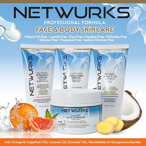 Retinol & Peptide Lotion, Renewal Night Cream for Face & Body to Help Reduce Blemishes & Appearance of Fine Lines & Wrinkles, 6 Fl Oz