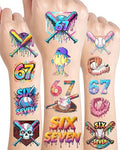 166Pcs Drip Baseball Temporary Tattoos - 15 Sheets