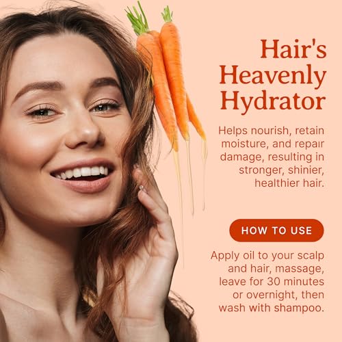Bella Terra Oils - Organic Carrot Seed Oil 4oz - Celebrate the Nutrient-Rich Legacy of Organic Carrots, High in Vitamin K & Phytosterols, For a Supple & Radiant Appearance
