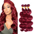 99J Burgundy Body Wave Human Hair Bundles – 22-24-26 Inch