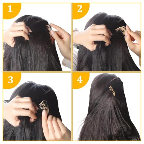 French Hair Side Combs 4 Pack - 2 Inch Twist Clips