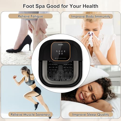 Collapsible Foot Spa Bath with Heat, Massage & Remote Control