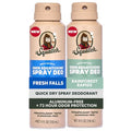 Natural Men's Deodorant Spray - Quick Dry, Aluminum-Free, 2-Pack