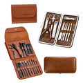 FAMILIFE Manicure Pedicure Kit Professional Nail Clippers Set Men and Women 12 Pcs and 16pcs Grooming Kit Gifts for Men