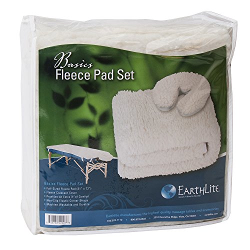EarthLite Massage Table Fleece Pad Set with Face Cradle Cover