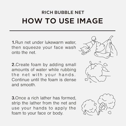 Rich Bubble Face Wash Net 4-Layer Mesh Foam Maker | TODOKU