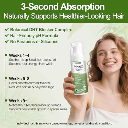 Hair Growth Oil Foam with Rosemary and Castor Oil Vegan Natural Formula for Thinning Hair Organic Plant Based Scalp Treatment Non Greasy Hair Regrowth Support for Men and Women 3 Bottles Each 2.11 oz