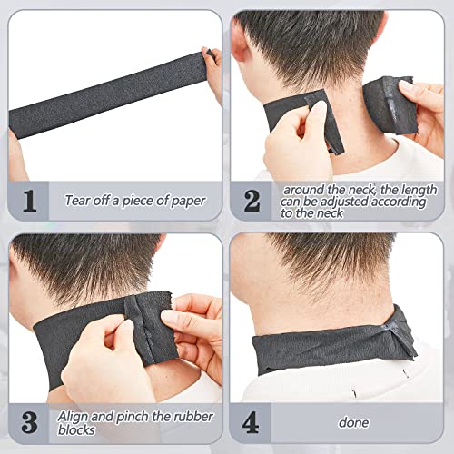 Disposable Black Barber Neck Strips 1000 Sheets, Hair Cutting & Styling Accessories