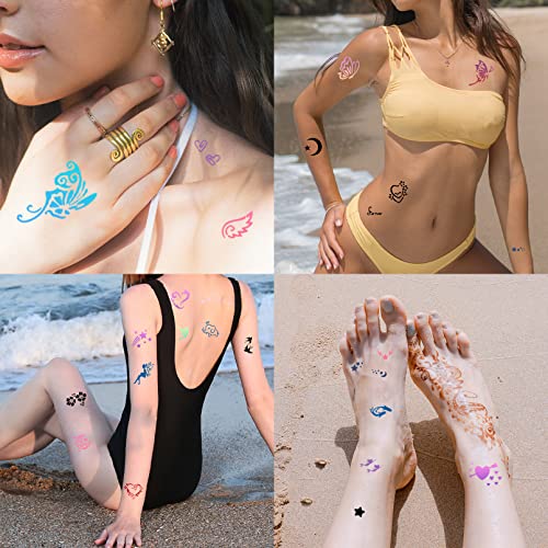575pc Temporary Tattoo Stencil Kit - 20 Sheets Reusable