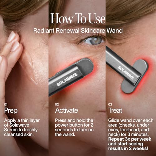 Solawave 4-in-1 Red Light Therapy Wand Charcoal