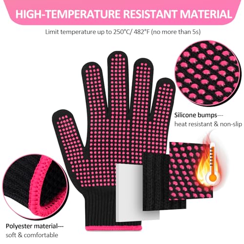 Heat Resistant Gloves for Hair Styling & Sublimation - 4 Pack