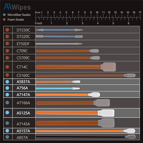 AAwipes FA501 Microfiber Cleaning Swab Kit - 100 Lint-Free Swabs