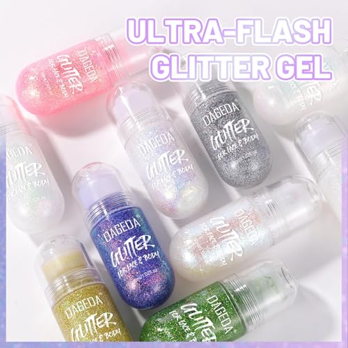 DAGEDA Roll-On Body Glitter Gel - Holographic Sparkle