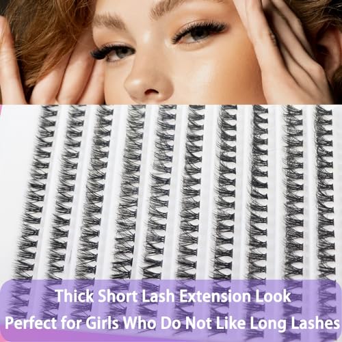 40D D Curl Lash Clusters Kit 9-13mm Short Wispy Eyelashes 200pcs