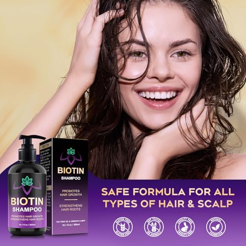 Biotin Hair Growth Shampoo for Thinning Hair, 10.1 fl oz