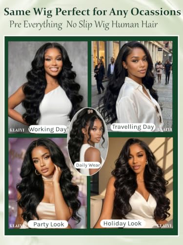 KLAIYI Bye Bye Slip 7x5 Glueless Lace Front Wig 18 Inch