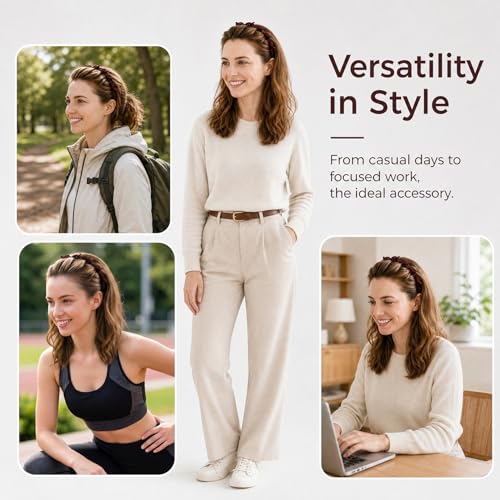 PAGOW 2-Pack Braided Headband with Clips for Women