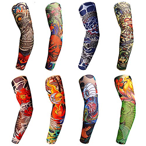 Toirxarn 8-Pack Temporary Tattoo Sleeves for Men & Women